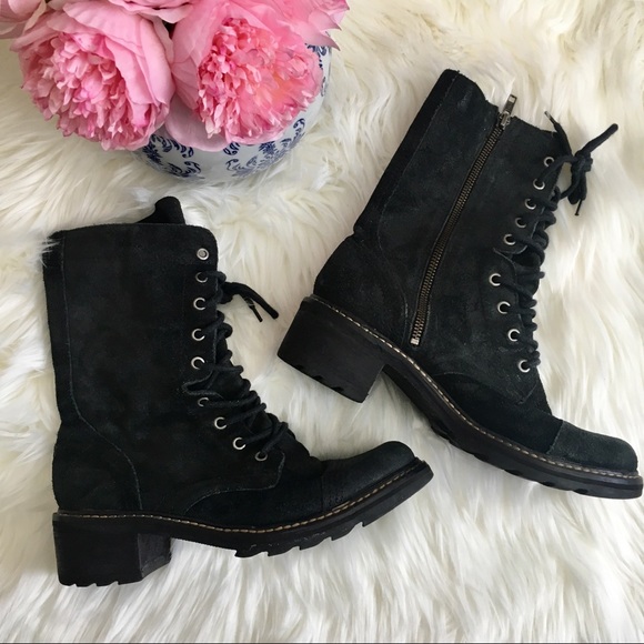 donald pliner combat boots